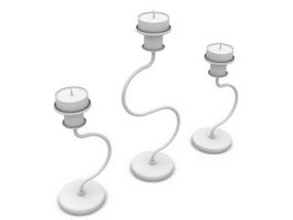Iron candlestick 3d model preview