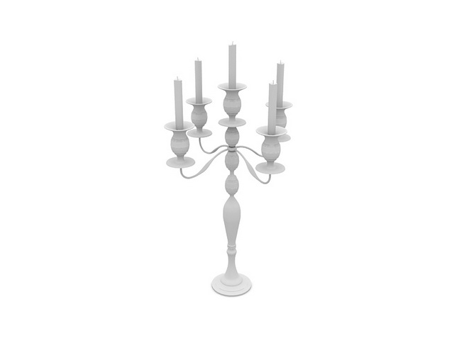 Continental candlestick 3d rendering