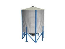 Industrial storage silo 3d model preview