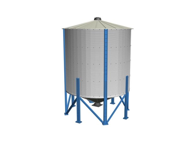 Industrial storage silo 3d rendering