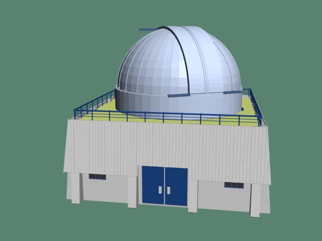 Astronomical observatory 3d rendering