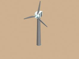 Wind turbine generator unit 3d model preview