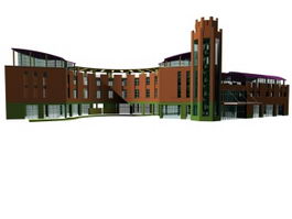 CBD Office building 3d model preview