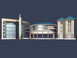 Large public building 3d model preview