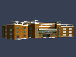 Library building 3d model preview