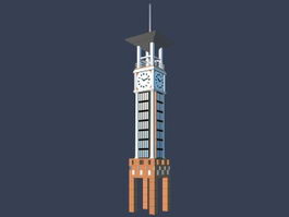 Clock Tower 3d model preview