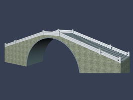 Stone arch bridge 3d model preview