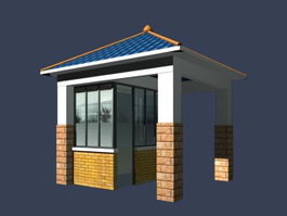 Guard house building 3d model preview