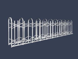 Electric retractable door 3d model preview