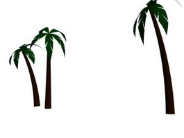 Palm tree 3d model preview