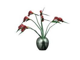 Indoor hydroponics flower 3d model preview