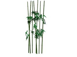 Bamboo trees 3d model preview