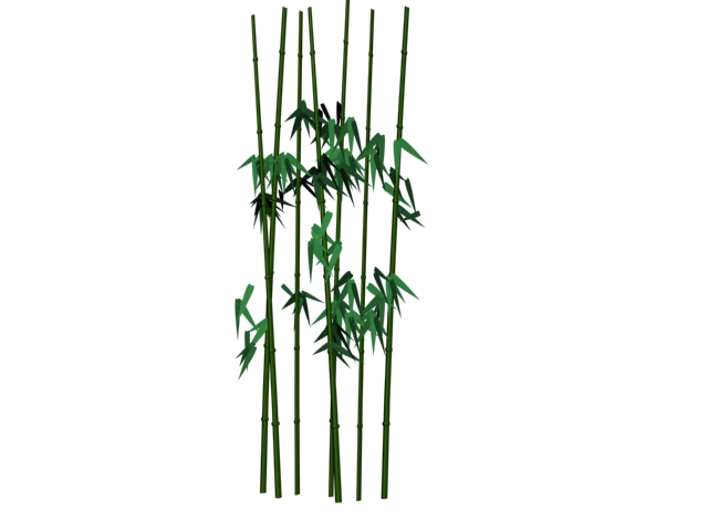 Bamboo trees 3d rendering