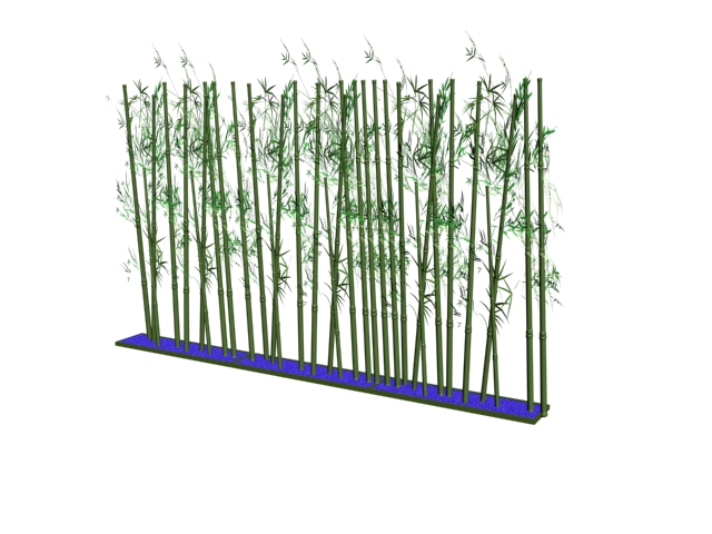 Decorative bamboo 3d rendering