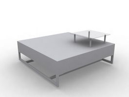 Reception room coffee table 3d model preview