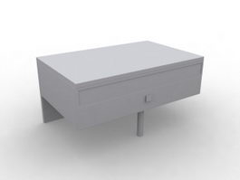 End table with drawer 3d preview