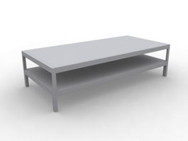 Living room coffee table 3d model preview