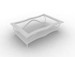Wrought iron coffee table 3d preview