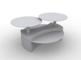 Round coffee table 3d model preview