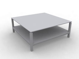 Square tea table 3d model preview