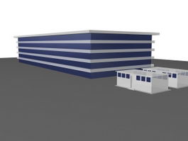 Emporium supermarket building 3d model preview