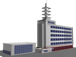 Enterprise office building 3d model preview