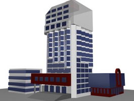 Government office building 3d model preview