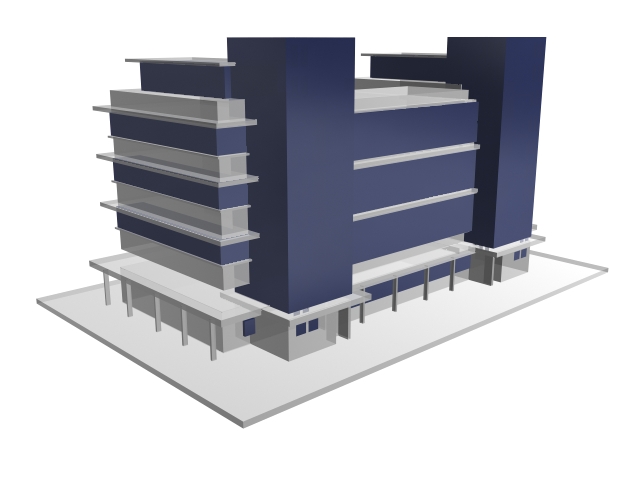 State Office Building 3d rendering