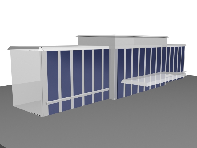 Hospital outpatient building 3d rendering