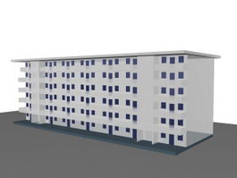 Residential housing 3d model preview