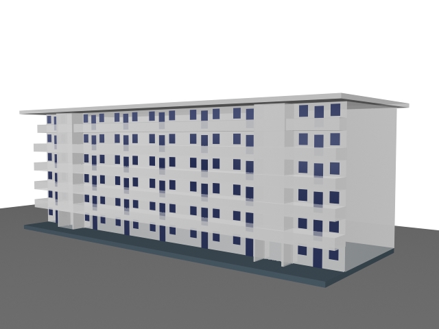 Residential housing 3d rendering