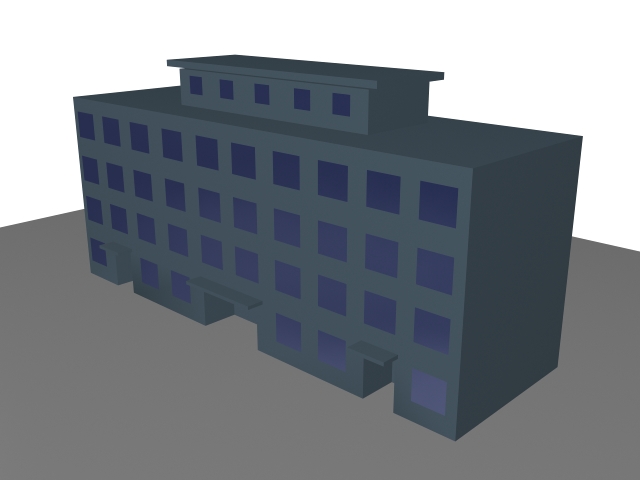 Apartment block 3d rendering