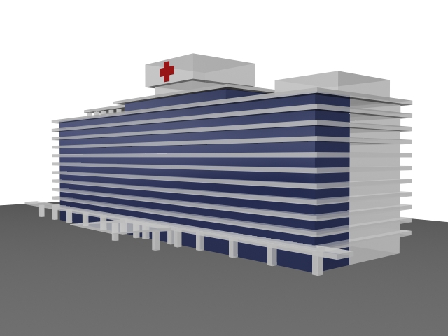 Outpatient service building 3d rendering