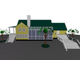 Residents housing 3d model preview
