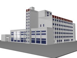 Comprehensive office building 3d model preview