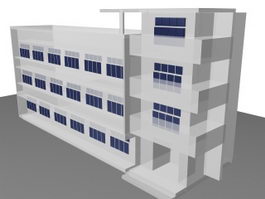 School classroom building 3d model preview