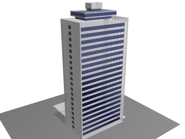 High-rise office towers 3d rendering