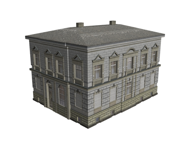 Old buildings 3d rendering