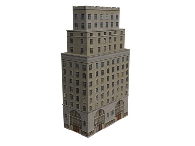 Multiple-living building 3d rendering