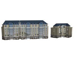 Multiple dwelling building 3d model preview