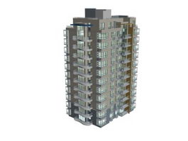 Multi floor housing 3d model preview