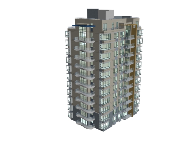 Multi floor housing 3d rendering