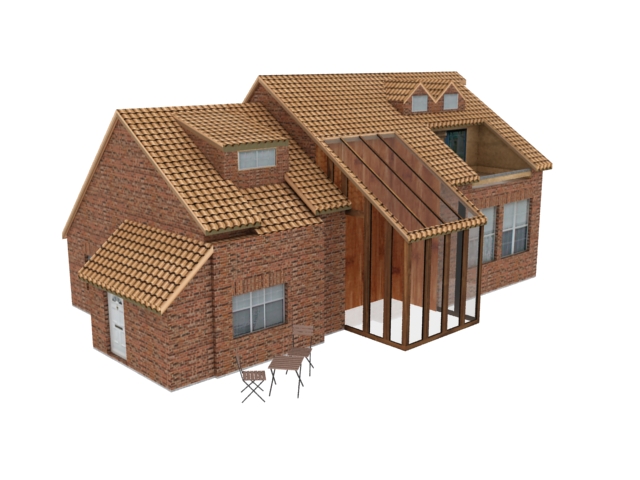 Country cottage 3d rendering