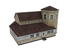 French Country Cottage 3d model preview