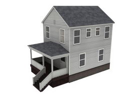 Country style house 3d model preview