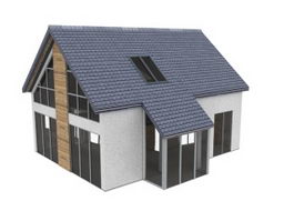 Rural residential 3d model preview