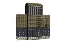 Business living building 3d model preview