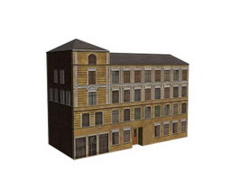 Old apartment building 3d model preview