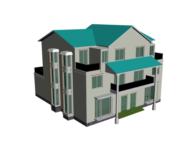 Multi-layer luxury house 3d rendering