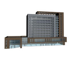 Business center building 3d model preview